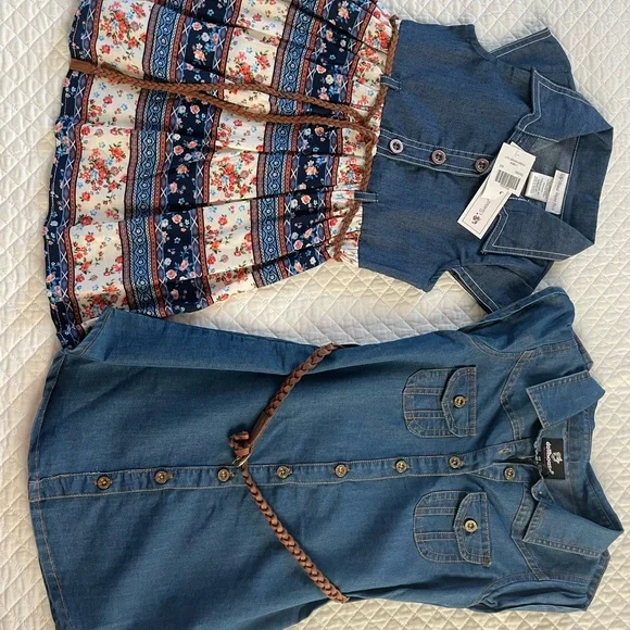 NWT Western toddler denim dresses - Picture 2 of 13